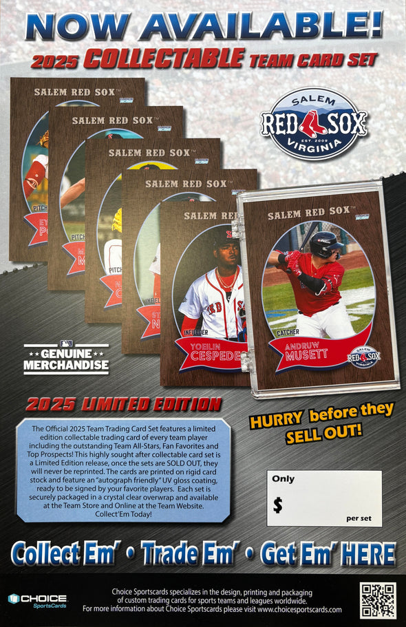 2025 Salem Red Sox Team Set