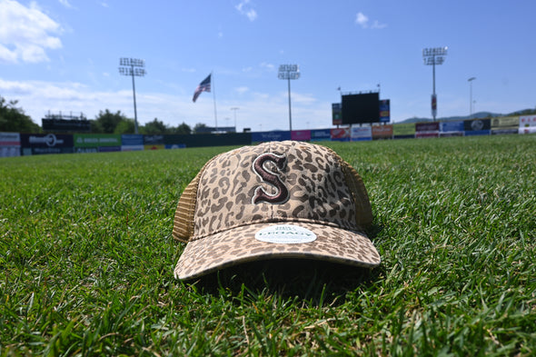 Salem Red Sox Cheetah Print Mesh Hat