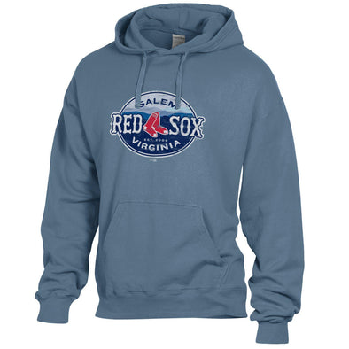 Salem Red Sox Comfort Wash Blue Hoodie