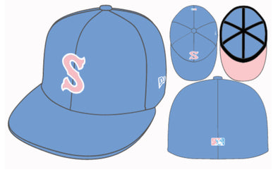 Salem Red Sox Light Blue & Pink New Era 59FIFTY Hat