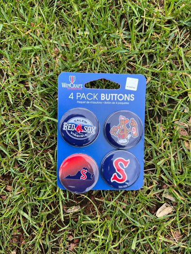Salem Red Sox 4-Pack Buttons