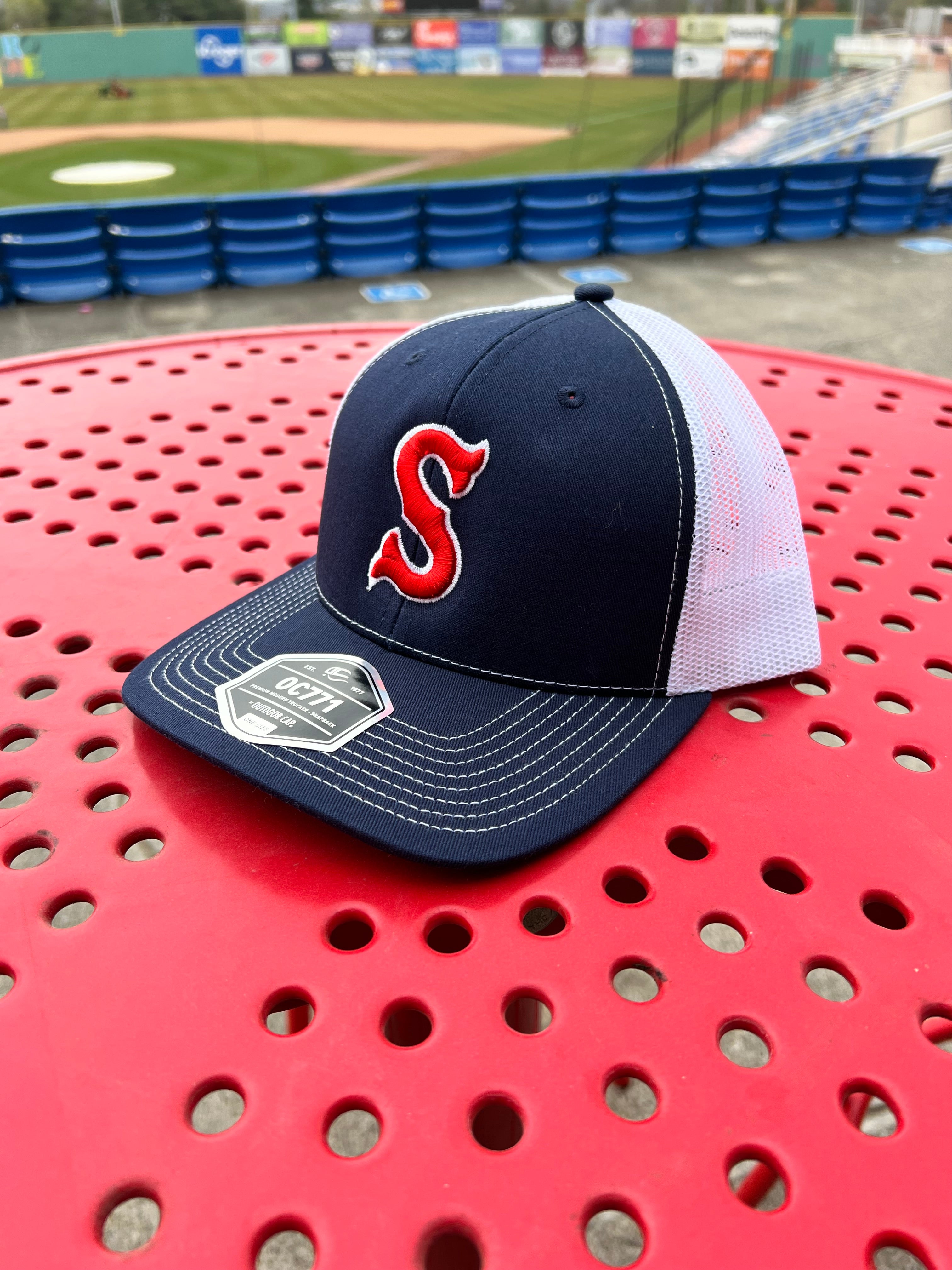 Salem Red Sox OC Sports White/Navy Trucker Hat