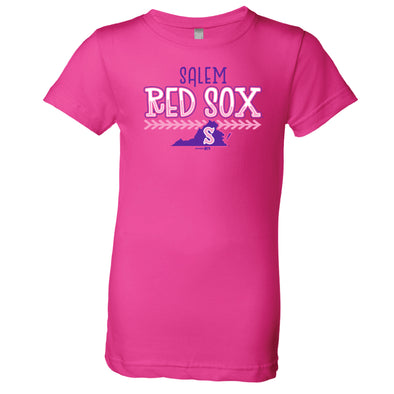 Salem Red Sox Bimm Ridder Ezra Youth Girls Princess T-Shirt